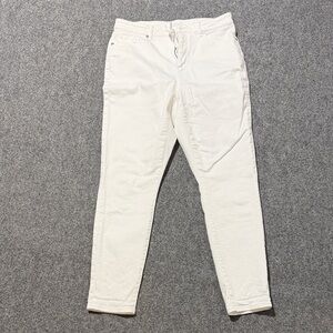 LOFT Cream High-Rise Jeans